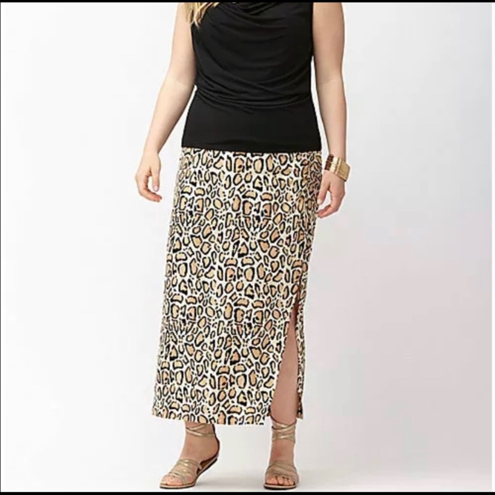 NWT leopard maxi skirt